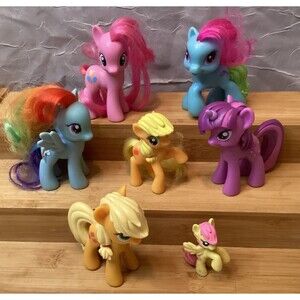 My Little Pony 3" Hasbro G4 09/10 Lot Pinky Pie Rainbow Dash Pegasus Fluttershy